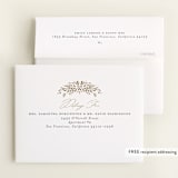 "Floral Arch" - Foil-Pressed Birth Announcement Thank You Cards in Fawn by Susan Zinader - FREE Recipient Addressing