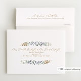 "Wildflower Frame" - Foil-Pressed Birth Announcement Thank You Cards in Lavender by Alethea and Ruth - FREE Recipient Addressing