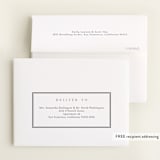 "Classic Border" - Foil-Pressed Birth Announcement Thank You Cards in Cloud by Nicole Walsh - FREE Recipient Addressing