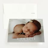 "Cara" - Foil-Pressed Birth Announcement Thank You Cards in Marshmallow by Everett Paper Goods - Front