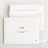 "Ribbon Wrap" - Foil-Pressed Birth Announcement Thank You Cards in Cotton by Jessica Williams - FREE Recipient Addressing