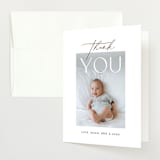 "Arlo" - Foil-Pressed Birth Announcement Thank You Cards in Winter by Itsy Belle Studio - Front