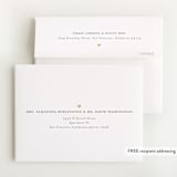 "Golden Heart" - Foil-Pressed Birth Announcement Thank You Cards in Cotton by Stephanie Heinrich Godbout - FREE Recipient Addressing