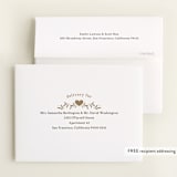 "Heart Crest" - Foil-Pressed Birth Announcement Thank You Cards in Snow by letterfix - FREE Recipient Addressing