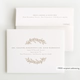 "Botanica Frame" - Foil-Pressed Birth Announcement Thank You Cards in Vanilla by Laura Hankins - FREE Recipient Addressing