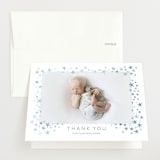 "Shining Star" - Foil-Pressed Birth Announcement Thank You Cards in Cloud by Townsend Majors - Front