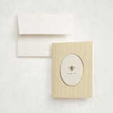 "Sweet Bee" - Foil-Pressed Birth Announcement Thank You Cards in Buttercup by Heather Schertzer - Front