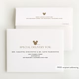 "Disney's Mickey Mouse Simple Border" - Foil-Pressed Birth Announcement Thank You Cards in Cloud by Ashley Cuccio - FREE Recipient Addressing