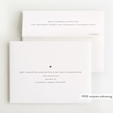 "Heart" - Foil-Pressed Birth Announcement Thank You Cards in Charcoal by Blustery August - FREE Recipient Addressing