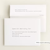 "arrival" - Foil-Pressed Birth Announcement Thank You Cards in Cloud by Lori Wemple - FREE Recipient Addressing