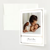"Antique" - Foil-Pressed Birth Announcement Thank You Cards in Pearl by Corinne Malesic - Front