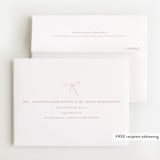 "Little Bow" - Foil-Pressed Birth Announcement Thank You Cards in Petal by Baumbirdy - FREE Recipient Addressing