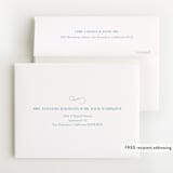 "Flourish" - Foil-Pressed Birth Announcement Thank You Cards in Pool by Carolyn MacLaren - FREE Recipient Addressing