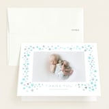"Shining Star" - Birth Announcement Thank You Cards in Cloud by Townsend Majors - Front