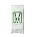 "Personalized Fingertip Towel with Classic Frame" - Bath Towels in white by Virginia Marcello