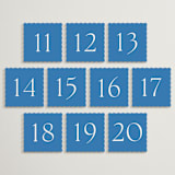 "Perriand Santorini (set of 20)" - Table Number Sets in Santorini by Megan Davis - 11-20