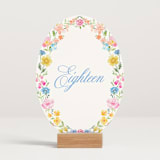 "Everlasting Romance Meadow (set of 20)" - Table Number Sets in Meadow by Petra Kern - Displayed (stand not included)