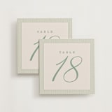 "Linea Spruce (set of 20)" - Table Number Sets in Spruce by Pixel and Hank - Front & Back