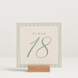 "Linea Spruce (set of 20)" - Table Number Sets in Spruce by Pixel and Hank - Displayed (stand not included)