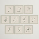"Linea Spruce (set of 20)" - Table Number Sets in Spruce by Pixel and Hank - 1-10