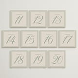 "Linea Spruce (set of 20)" - Table Number Sets in Spruce by Pixel and Hank - 11-20