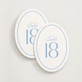 "Timeless Together Sky (set of 20)" - Table Number Sets in Sky by Carolyn MacLaren - Front & Back