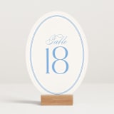"Timeless Together Sky (set of 20)" - Table Number Sets in Sky by Carolyn MacLaren - Displayed (stand not included)