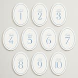 "Timeless Together Sky (set of 20)" - Table Number Sets in Sky by Carolyn MacLaren - 1-10