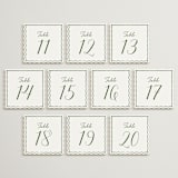 "Handwritten Pine (set of 20)" - Table Number Sets in Pine by Cass Loh - 11-20