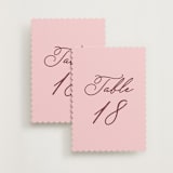 "Elizabeth Love (set of 20)" - Table Number Sets in Love by Helena Vitto - Front & Back
