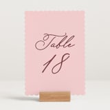 "Elizabeth Love (set of 20)" - Table Number Sets in Love by Helena Vitto - Displayed (stand not included)