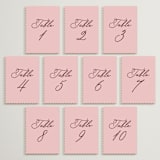 "Elizabeth Love (set of 20)" - Table Number Sets in Love by Helena Vitto - 1-10