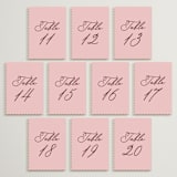 "Elizabeth Love (set of 20)" - Table Number Sets in Love by Helena Vitto - 11-20
