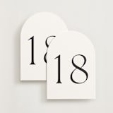 "Perriand Tuxedo (set of 20)" - Table Number Sets in Tuxedo by Megan Davis - Front & Back
