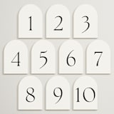 "Perriand Tuxedo (set of 20)" - Table Number Sets in Tuxedo by Megan Davis - 1-10