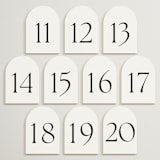 "Perriand Tuxedo (set of 20)" - Table Number Sets in Tuxedo by Megan Davis - 11-20
