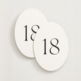 "Perriand Tuxedo (set of 20)" - Table Number Sets in Tuxedo by Megan Davis - Front & Back