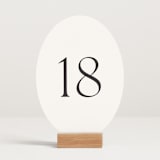 "Perriand Tuxedo (set of 20)" - Table Number Sets in Tuxedo by Megan Davis - Displayed (stand not included)