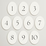 "Perriand Tuxedo (set of 20)" - Table Number Sets in Tuxedo by Megan Davis - 1-10