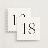 "Perriand Tuxedo (set of 20)" - Table Number Sets in Tuxedo by Megan Davis - Front & Back