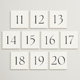"Perriand Tuxedo (set of 20)" - Table Number Sets in Tuxedo by Megan Davis - 11-20