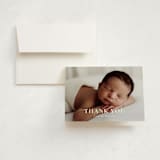 "simply named" - Birth Announcement Thank You Cards in Snow by Sarah Curry - Front