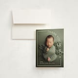 "Take Shape" - Birth Announcement Thank You Cards in Snow by Lauren Chism - Front