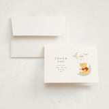 "Disney's Winnie The Pooh Night Sky" - Birth Announcement Thank You Cards in Cotton by Angela Thompson - Front