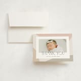 "Artful" - Birth Announcement Thank You Cards in Sherbet by Pixel and Hank - Front