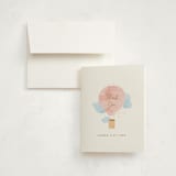 "Baby World" - Birth Announcement Thank You Cards in Blush by Kanika Mathur - Front