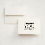 "Mini Human" - Birth Announcement Thank You Cards in Bondi Blue by GeekInk Design - Front
