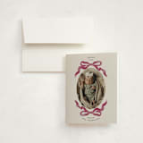 "Gibson" - Birth Announcement Thank You Cards in Berry by Pati Cascino - Front