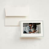 "Charming" - Birth Announcement Thank You Cards in Cloud by Lea Delaveris - Front