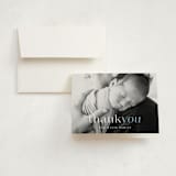 "Meet Charley" - Birth Announcement Thank You Cards in Sky Blue by Hooray Creative - Front
